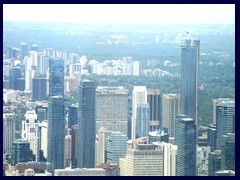 Views from CN Tower 20 - Yonge St, Bloor St skyscrapers